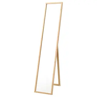 VÄRSNÄS standing mirror, bamboo, 30x150 cm