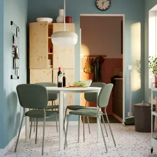 VIHALS set: dining table + chair x4