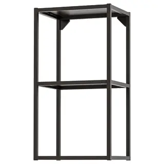 ENHET wall frame with shelves, anthracite, 40x30x75 cm