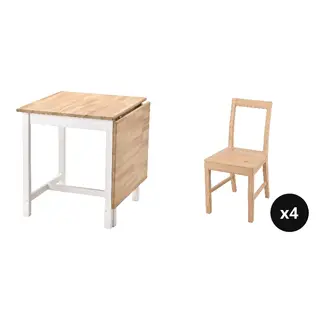PINNTORP set: gateleg table + chair x4