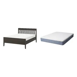 IDANÄS/VITMÅSEN Bed with 25cm thick mattress, pocket sprung, latex,5 comfort zones, extra firm
