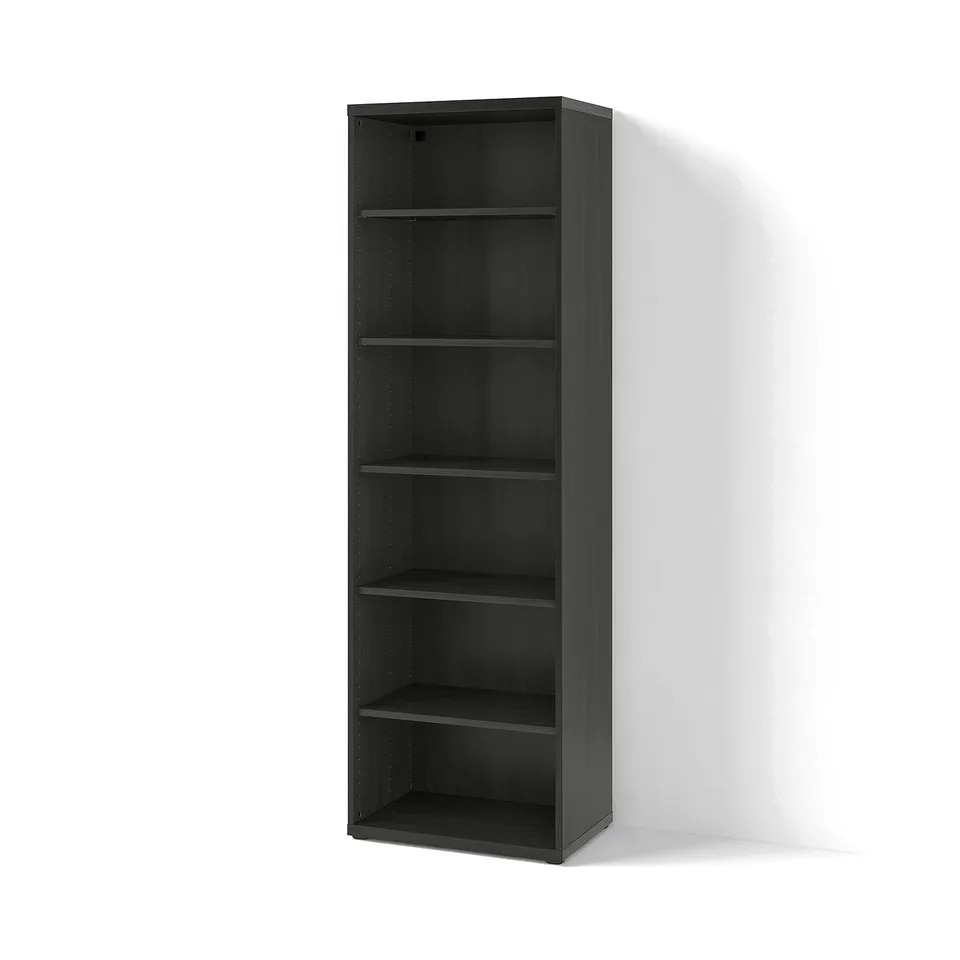 BESTÅ Shelving unit, with 5 shelves/black-brown, 60x40x193 cm