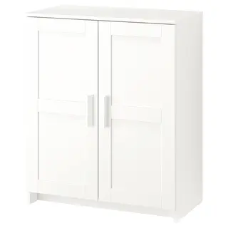 BRIMNES cabinet with doors, white, 78x95 cm