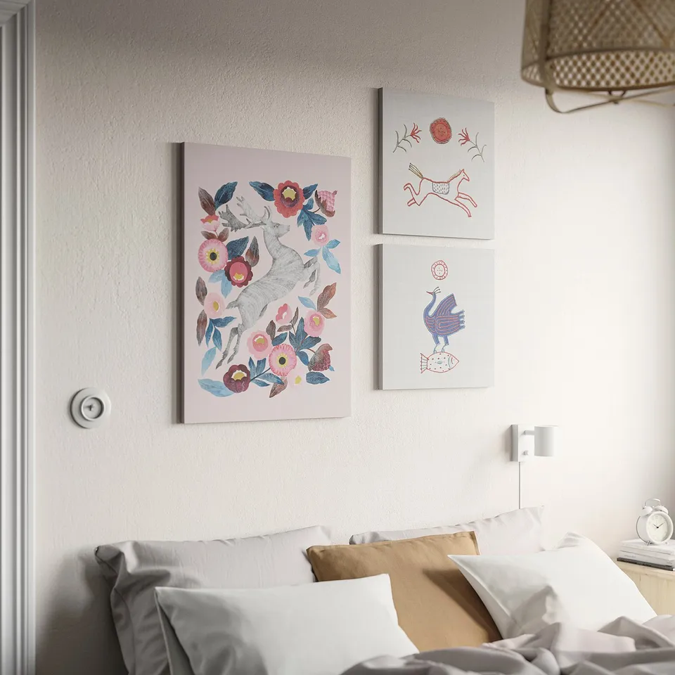 PJÄTTERYD Picture, forest fairy tale, 50x70 cm