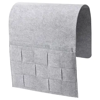 SILÄNG storage pocket for bed, felt, Length 75 x Width 34 cm