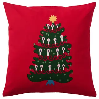 VINTERFINT cushion cover, Christmas tree red, 50x50 cm
