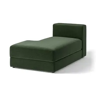 JÄTTEBO cover chaise longue module, left, Johanneshov dark green