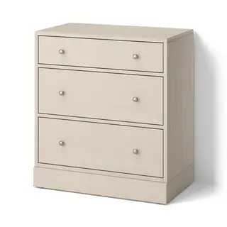 HAVSTA chest of 3 drawers, grey-beige, Depth 47 x Height 89 x Width 81 cm
