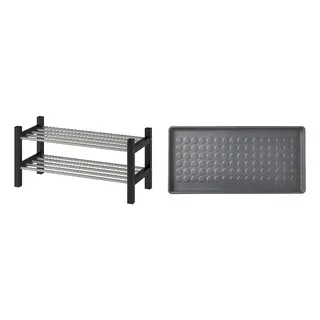 BAGGMUCK/TJUSIG set: shoe rack + shoe mat