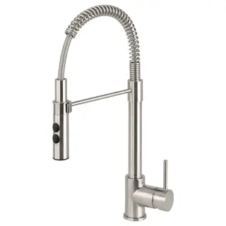 VIMMERN kitchen mixer tap/handspray, stainless steel colour, Height 47 cm