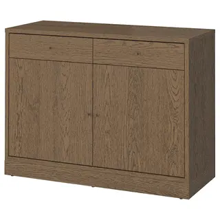 TONSTAD sideboard, brown stained oak veneer, 121x47x90 cm