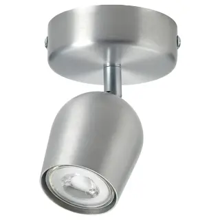 RÖKFRI ceiling spotlight with 1 spot, aluminium-colour, Height 14 cm