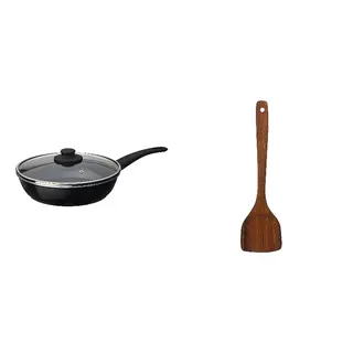 HEMLAGAD/HULDHET set: sauté pan with lid + wok spatula
