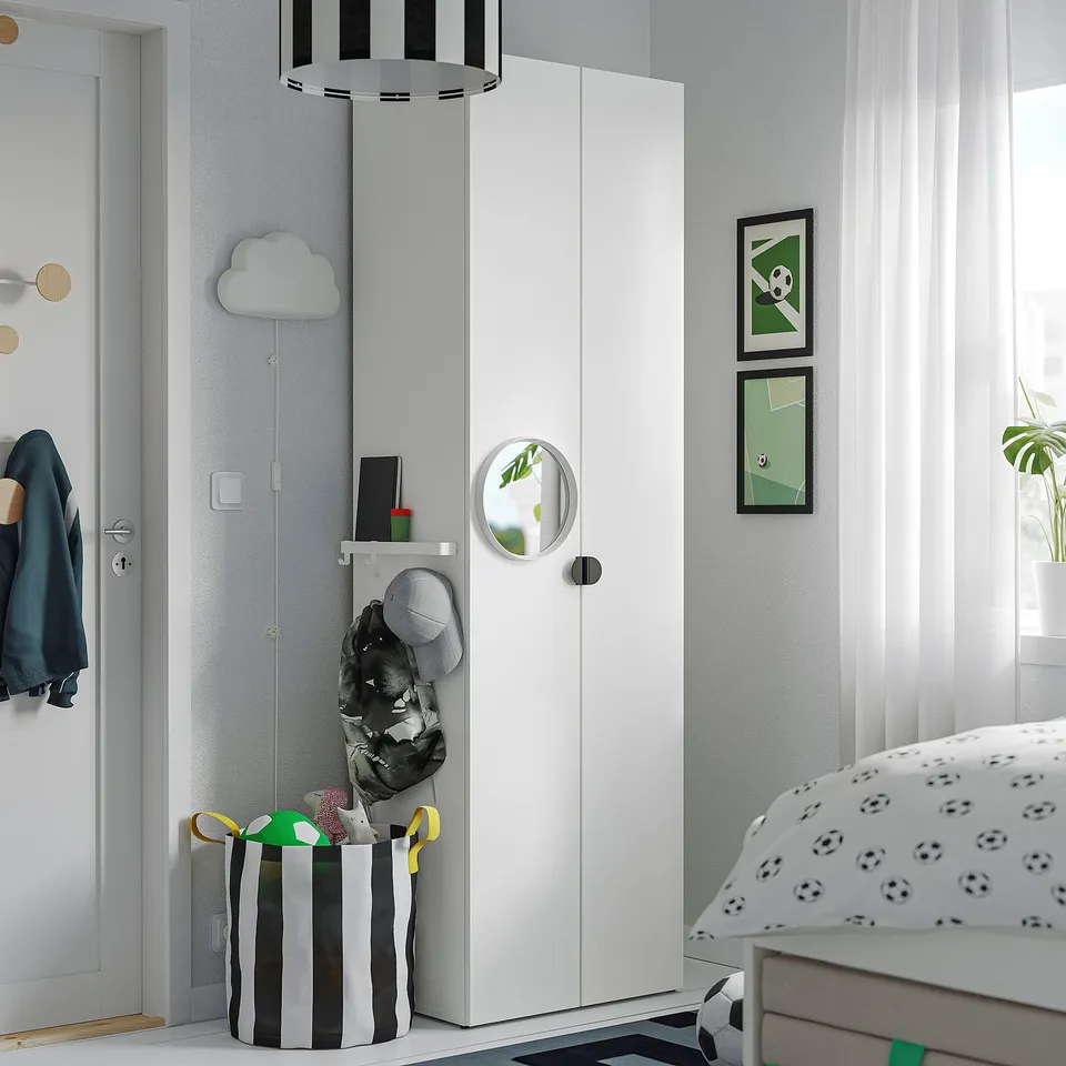 LASTARE Wardrobe combination, white, 60x42x201 cm