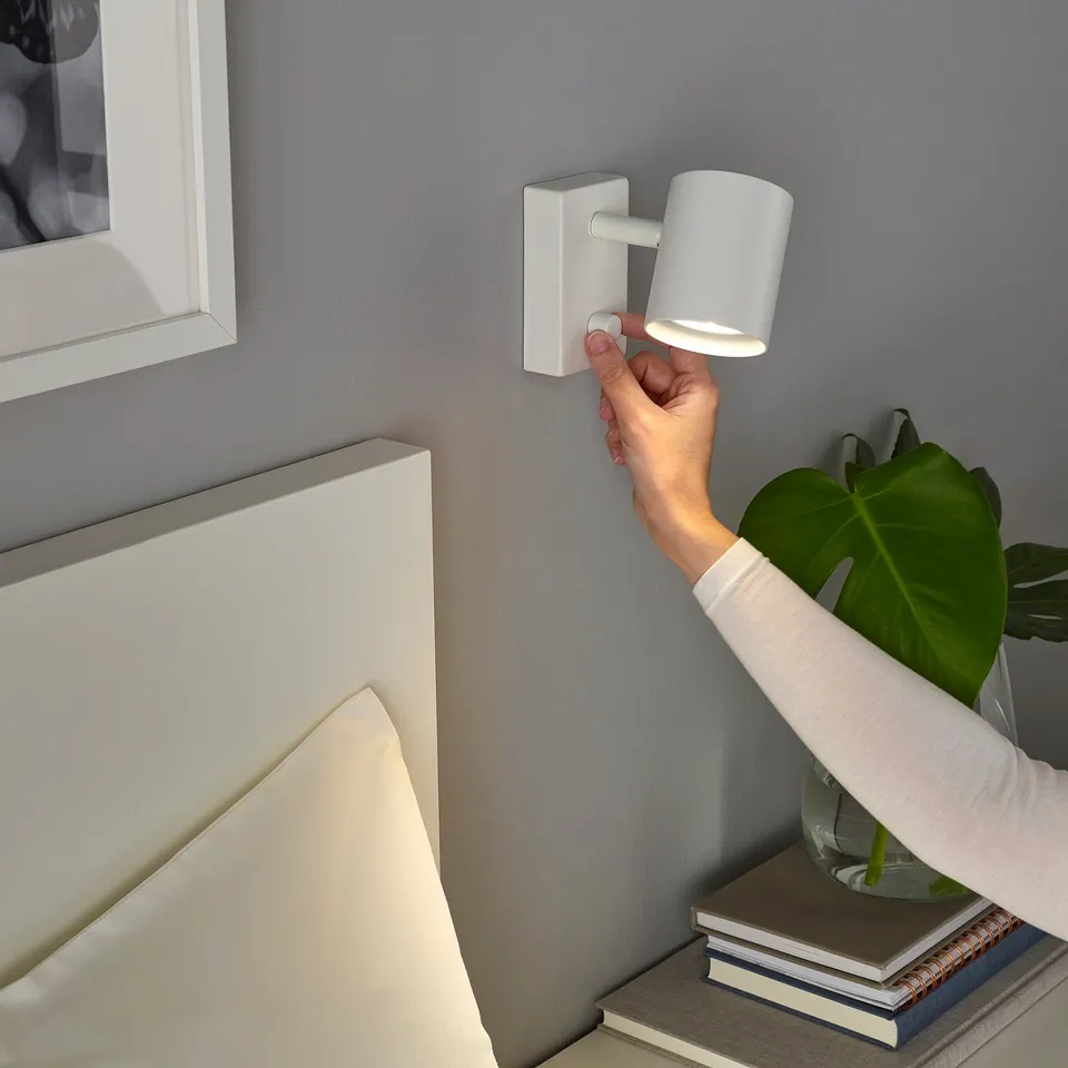 part: NYMÅNE wall/reading lamp, wired-in inst