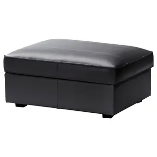 KIVIK footstool, Grann/Bomstad black, Width 90 x Depth 70 x Height 43 cm