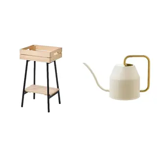 VANILJSTÅNG/VATTENKRASSE set: plant stand + watering can