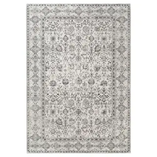LOKALTÅG rug, low pile, beige/grey, 133x195 cm