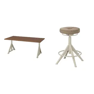 IDÅSEN/TROLLBERGET set: desk + active sit/stand support