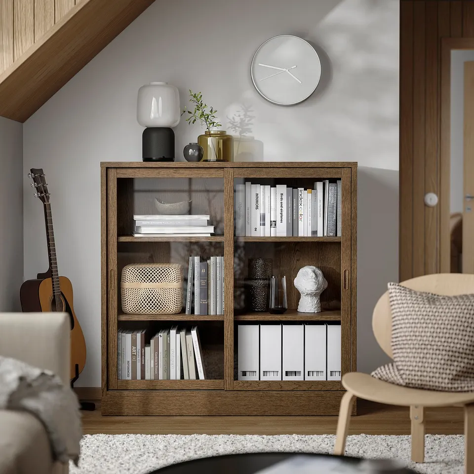 part: TONSTAD cabinet with sliding glass doors