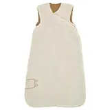 GULDVÄVARE sleep bag, beige/dark yellow, 0-6 months