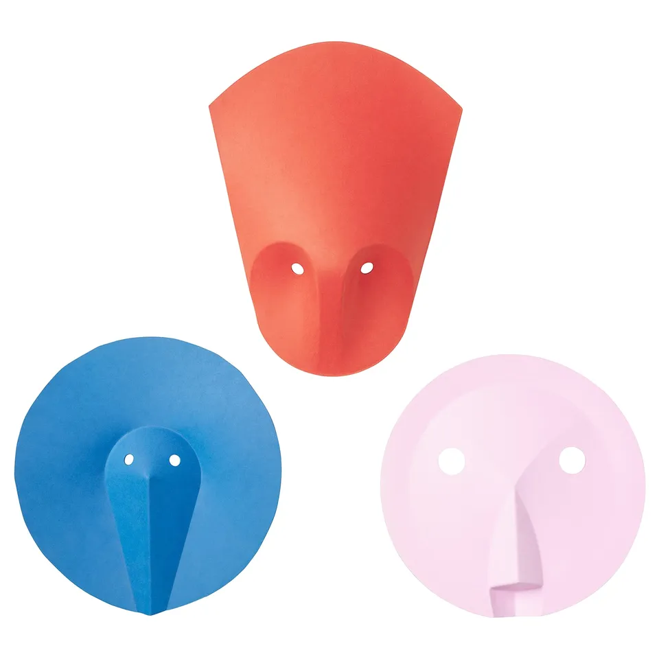 IKEA PS 2026 Wall decoration, set of 3, pink red/blue