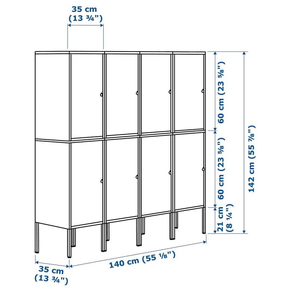 Illustration with measurements for the product: LIXHULT.