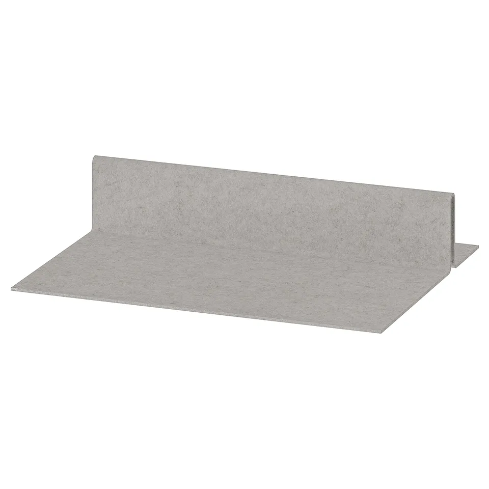 KOMPLEMENT off-white shoe rack insert, rectangle shape, water-resistant felt material.