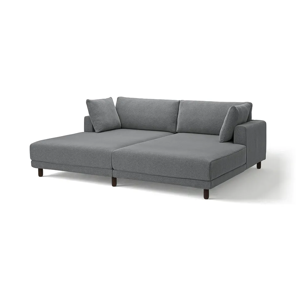 UPPÅKRA grey sectional sofa, modern design, sink-in comfort, modular layout.