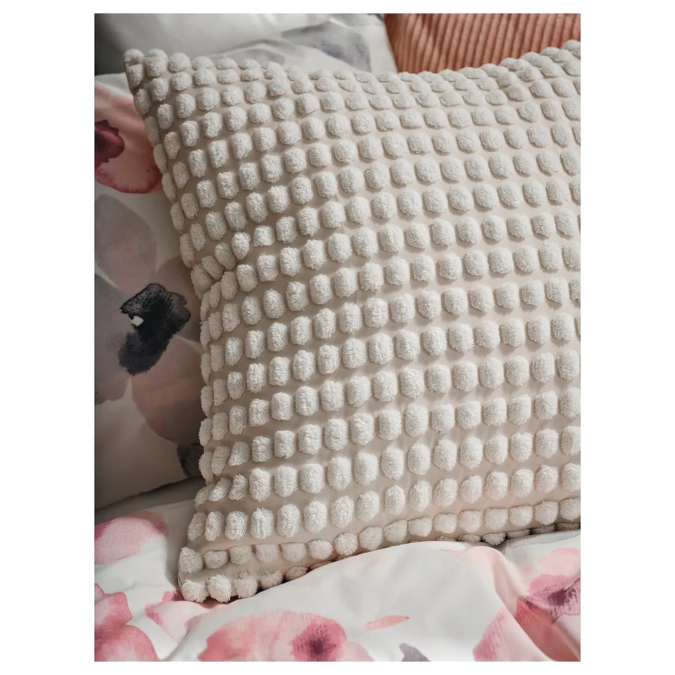 SVARTPOPPEL Cushion cover, off-white, 65x65 cm