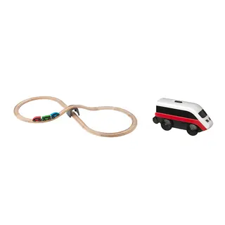 LILLABO set: 20-piece basic train set + battery-operated locomotive