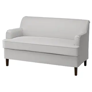 ROCKSJÖN 2-seat sofa, Klovsta grey/white, Depth 77 x Height 80 x Width 142 cm