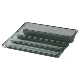 VISSLAÅN hanging tray, grey, 36x31 cm