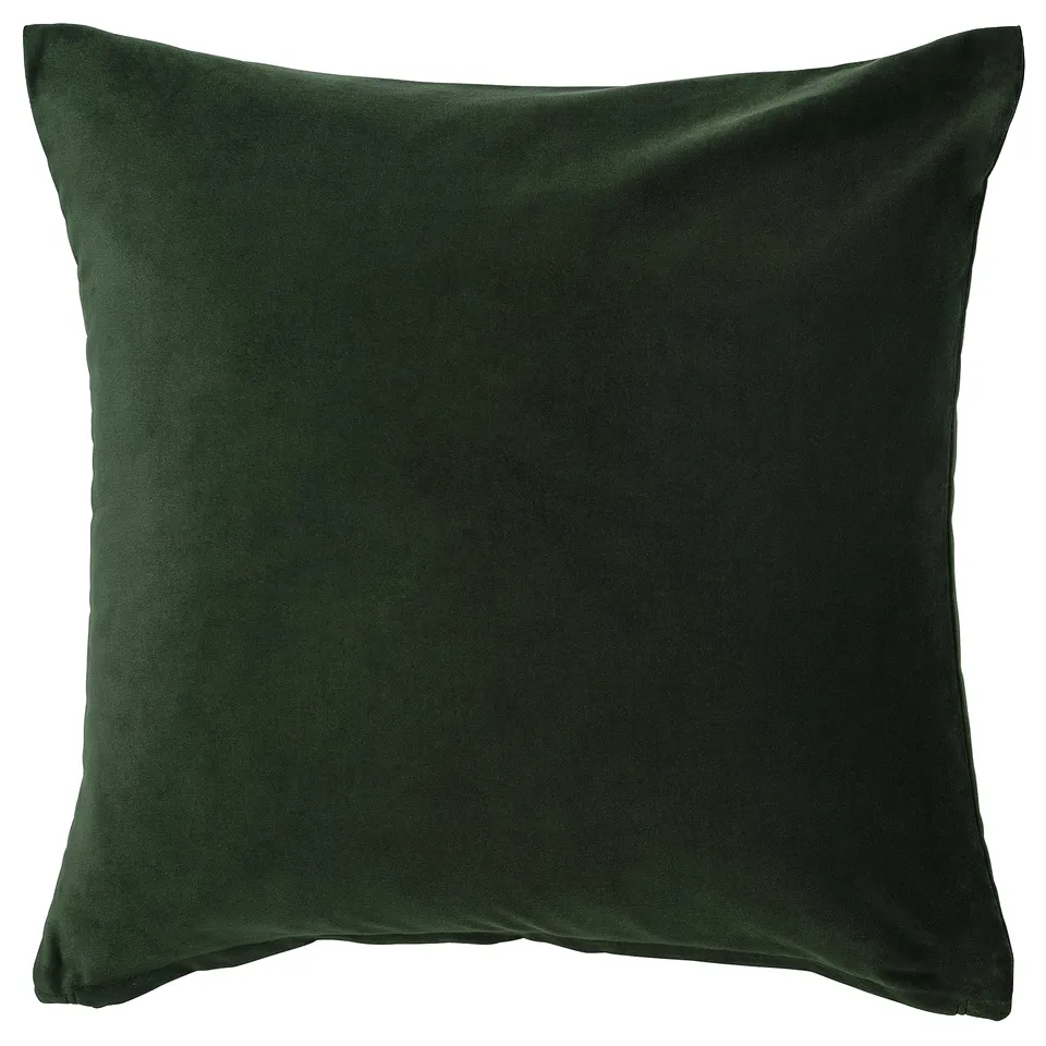 SANELA Cushion cover, dark green, 50x50 cm