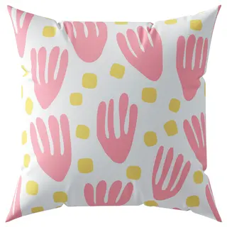 BRUKSVARA cushion, pink/yellow, Length 50 x Width 50 cm