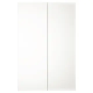 HASVIK pair of sliding doors, white, 150x236 cm