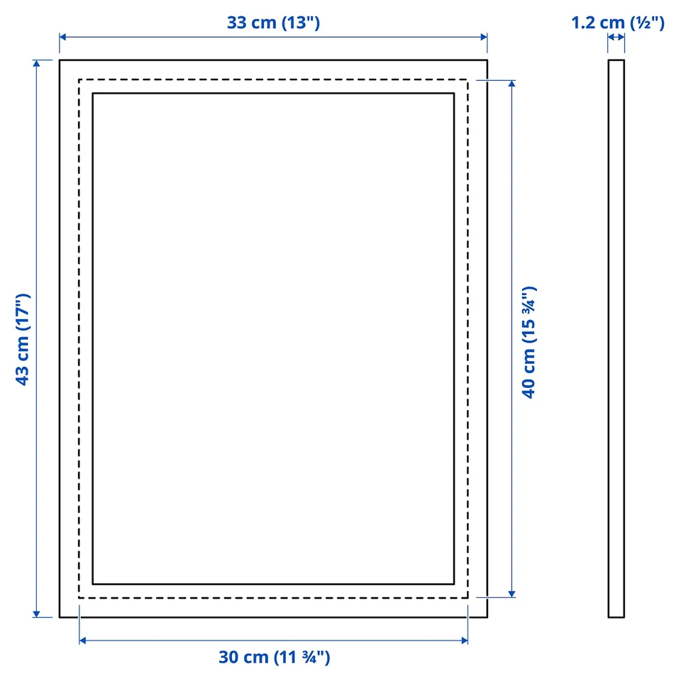 Illustration with measurements for the product: FISKBO.
