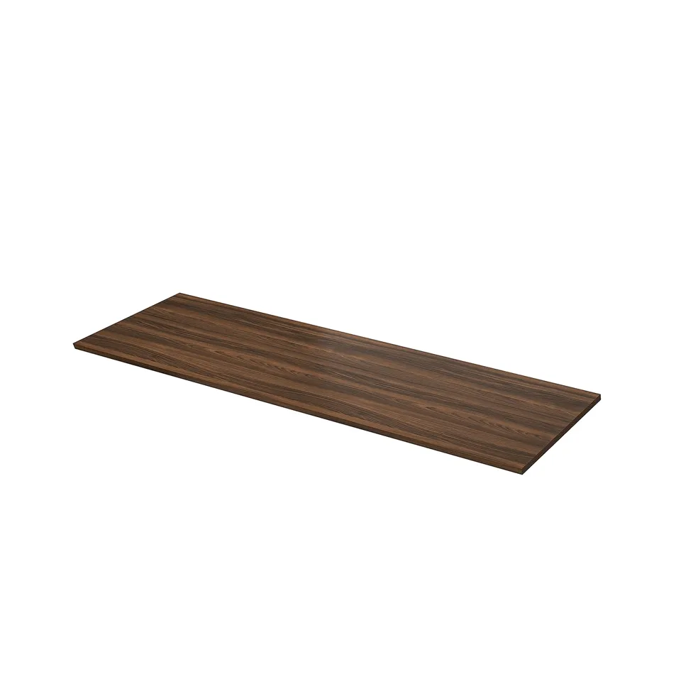 EKBACKEN worktop, dark brown, rectangular wood grain pattern, smooth, flat surface.