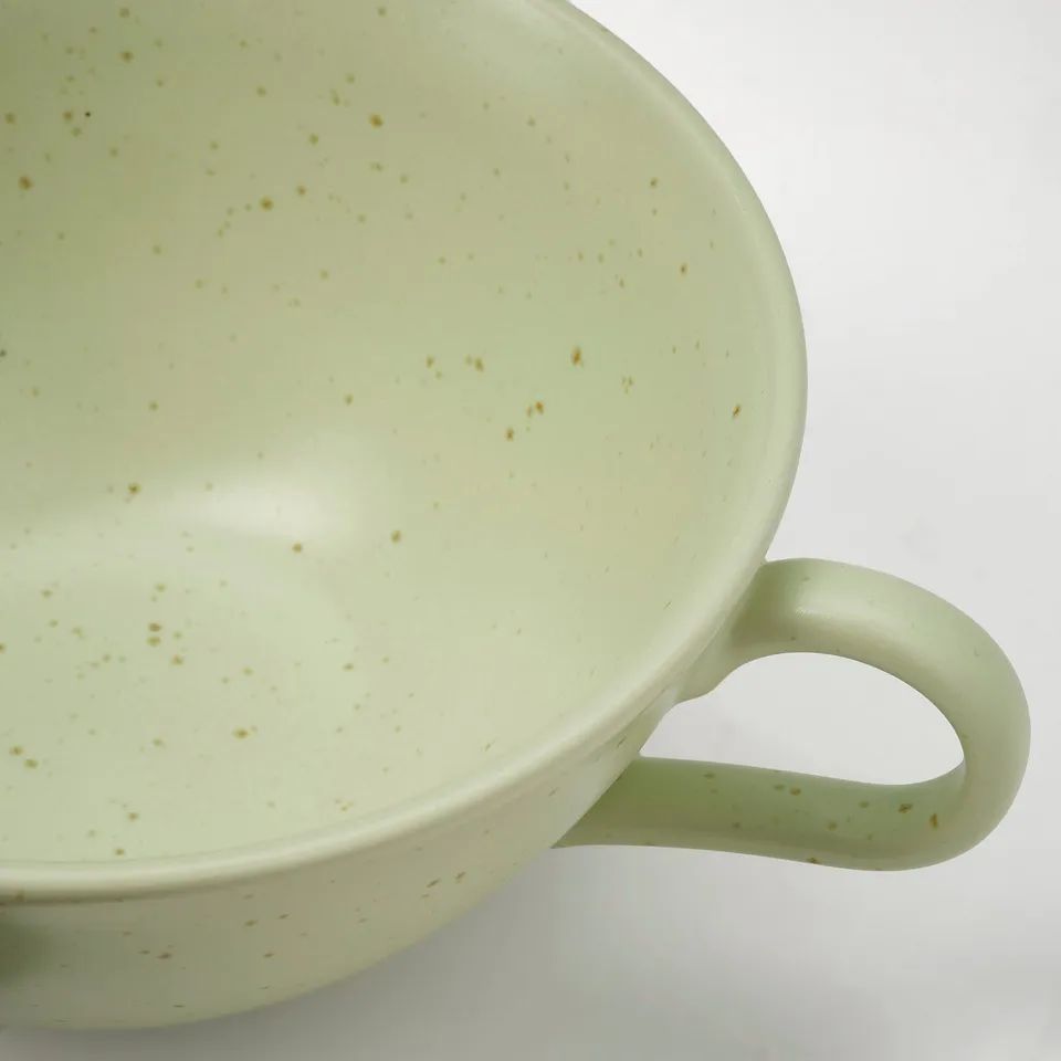 MOSSMAL Mug, dot pattern/light green, 45 cl