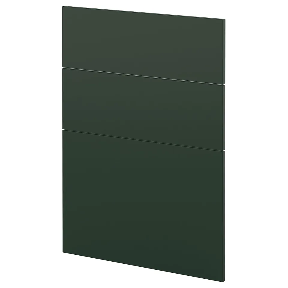 METOD kitchen panel, dark green, rectangular, fiberboard, minimalist design.