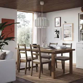 MÖRBYLÅNGA/TONSTAD set: table + chair x4