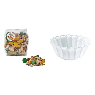 FRÖFINK/SMÅNÄCKROS set: scented potpourri + decorative bowl