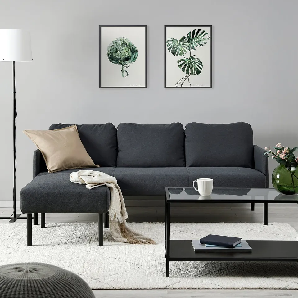 part: GLOSTAD 3-seat sofa with chaise longue