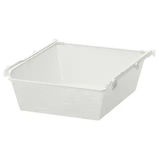KOMPLEMENT mesh basket with pull-out rail, white, 50x58 cm