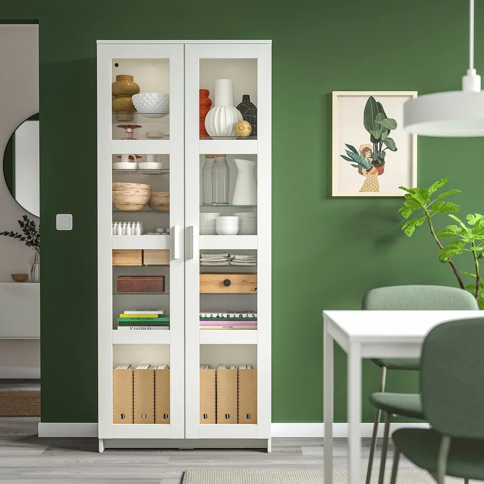 part: BRIMNES glass-door cabinet
