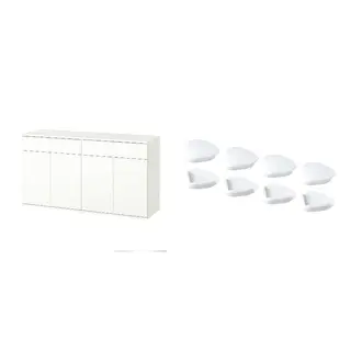 UNDVIKA/VIHALS set: sideboard + corner bumper