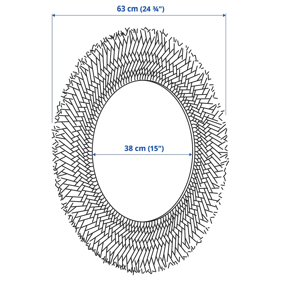 Illustration with measurements for the product: VRIGSTAD.