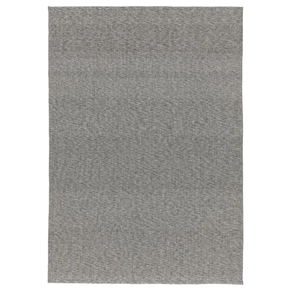 A TIPHEDE rug in grey, rectangular, with a woven cotton design. Perfect for living rooms or under dining tables.