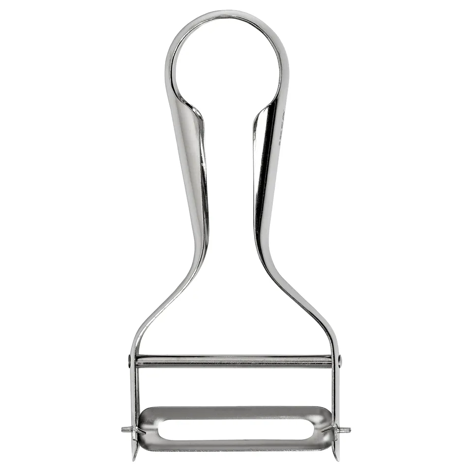 VARDAGEN stainless steel peeler, sleek design with ergonomic handle for precise and safe grip, creates decorative food strips.