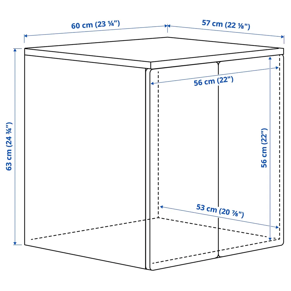 Illustration with measurements for the product: SMÅSTAD.